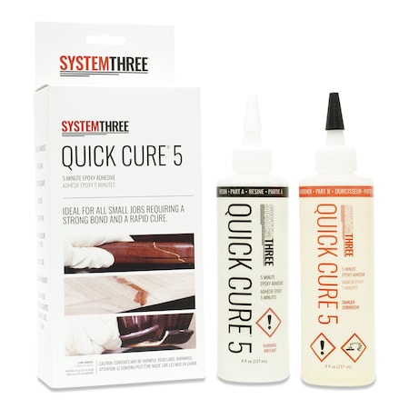System Three Resins Quick Cure 5 Epoxy Adhesive, Pint Kit 1000K14